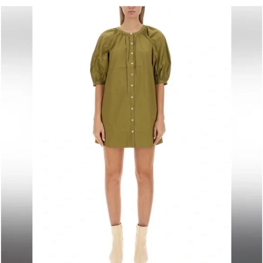 STAUD MINI VINCENT DRESS IN KHAKI - XS